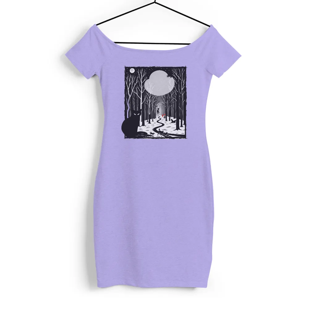 Shirts Graphic Tees: Mystical Night in the Enchanted Forest| dark forest scene