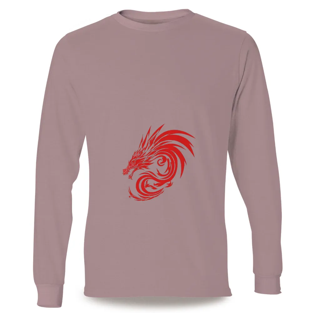 TShirt Printing: Bold Red Dragon - Symbol of Strength and Courage|goku power mode t shirt