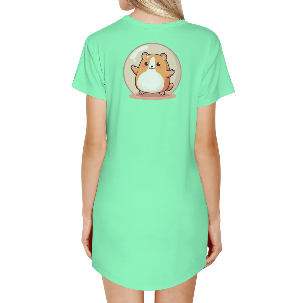 Custom Tee Shirts: Adorable Hamster in a Bubble|cute womens valentine shirts