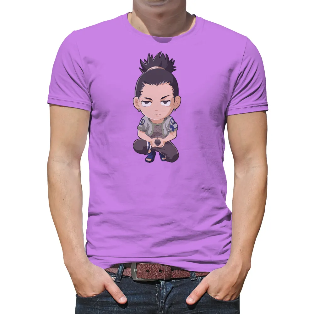 Shikamaru Chibi T-Shirt Printing - Anime Minimalist Design|cartoon character long sleeve shirts