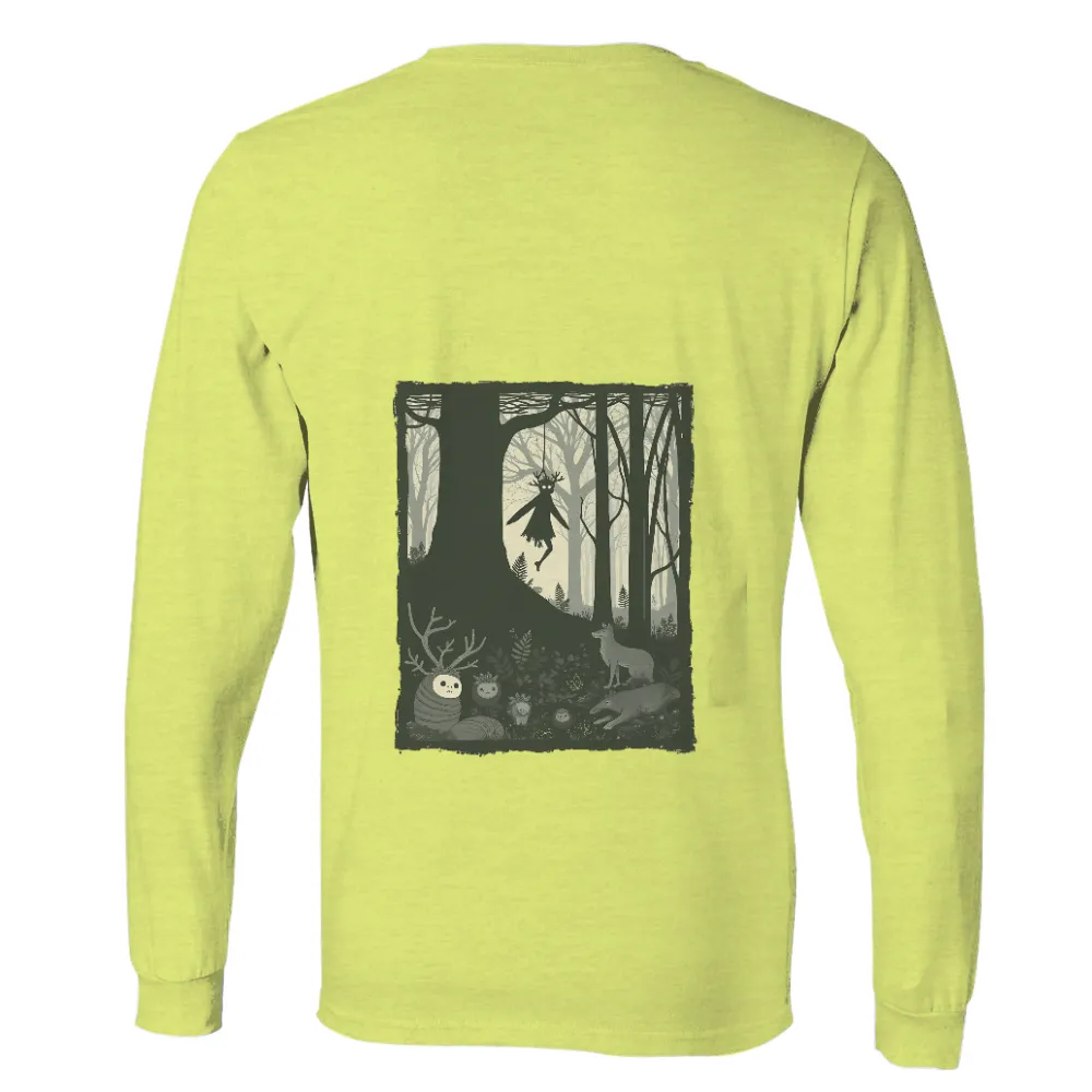 T-Shirts Pattern: Forest Spirit with Antlers and Woodland Creatures|endor forest summer camp shirt