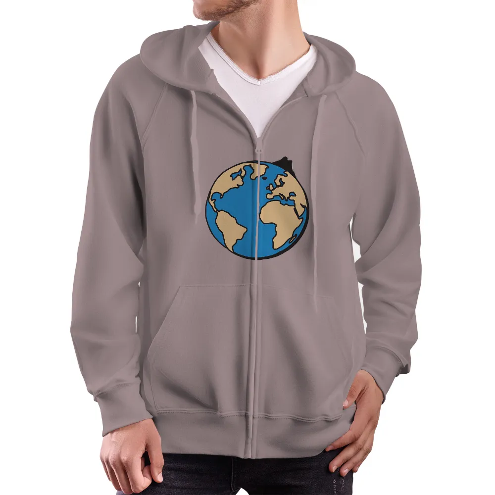 T-Shirts Custom: Globe Unity - Artistic Design for Global Connection|family shirts for fathers day