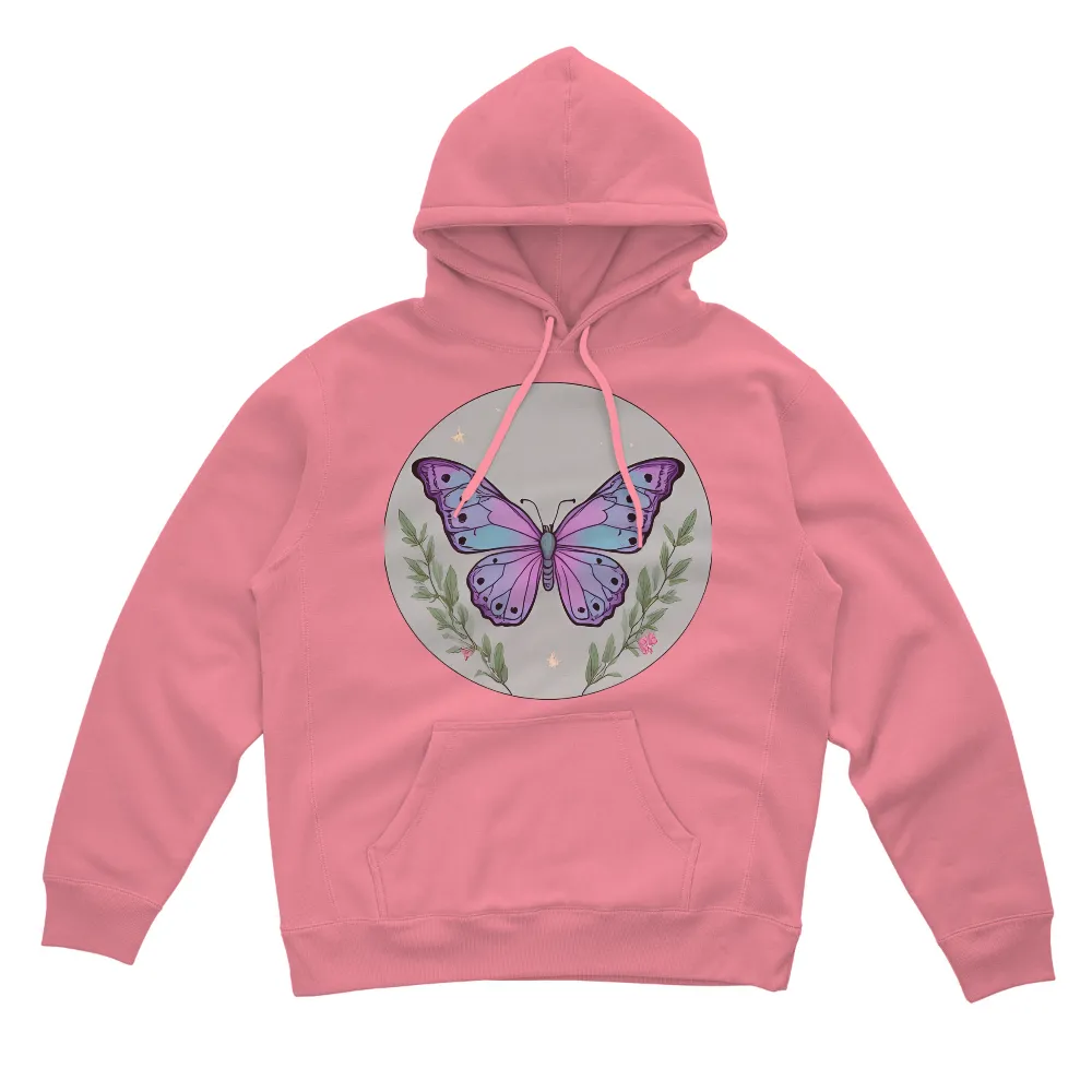 Custom Tee Shirts: Aurora's Transformation - Artistic Butterfly Design|never butterfly t shirt