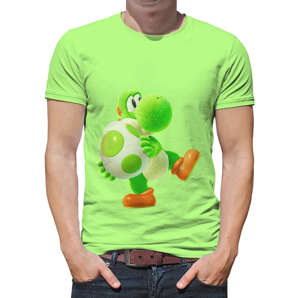 T-Shirt Printing: Yoshi's Adventure with the Glowing Egg|roblox t shirt dominus green