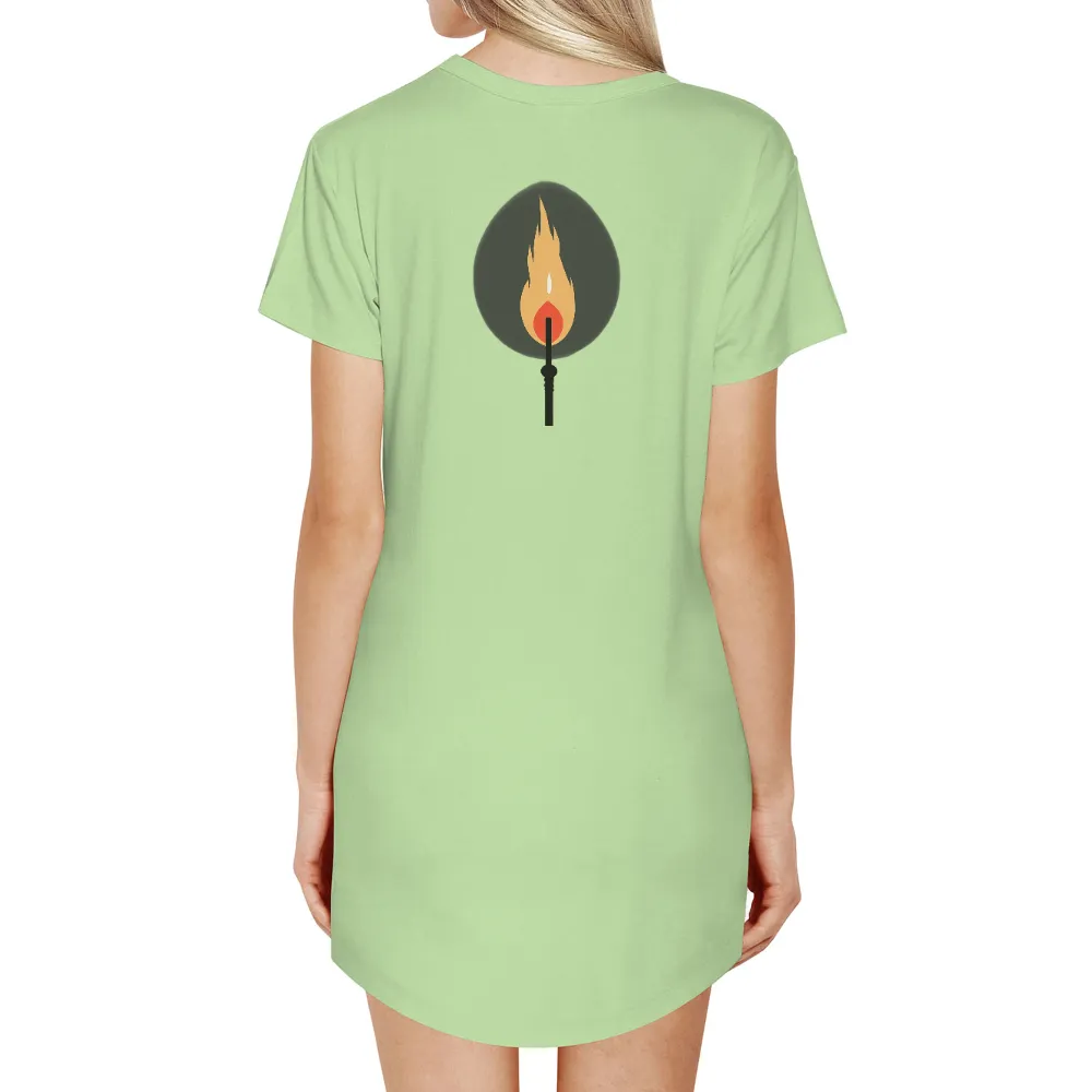 Custom Tee Shirts: Ignite Your Spirit with Matchstick Flame in Bubble|freedom is essential t shirt