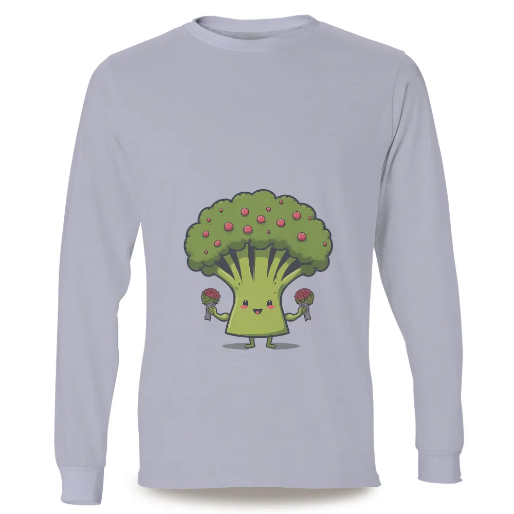 Custom T-Shirt Printing: Whimsical Broccoli Bob - Funny & Quirky Life Theme|funny christian easter shirts