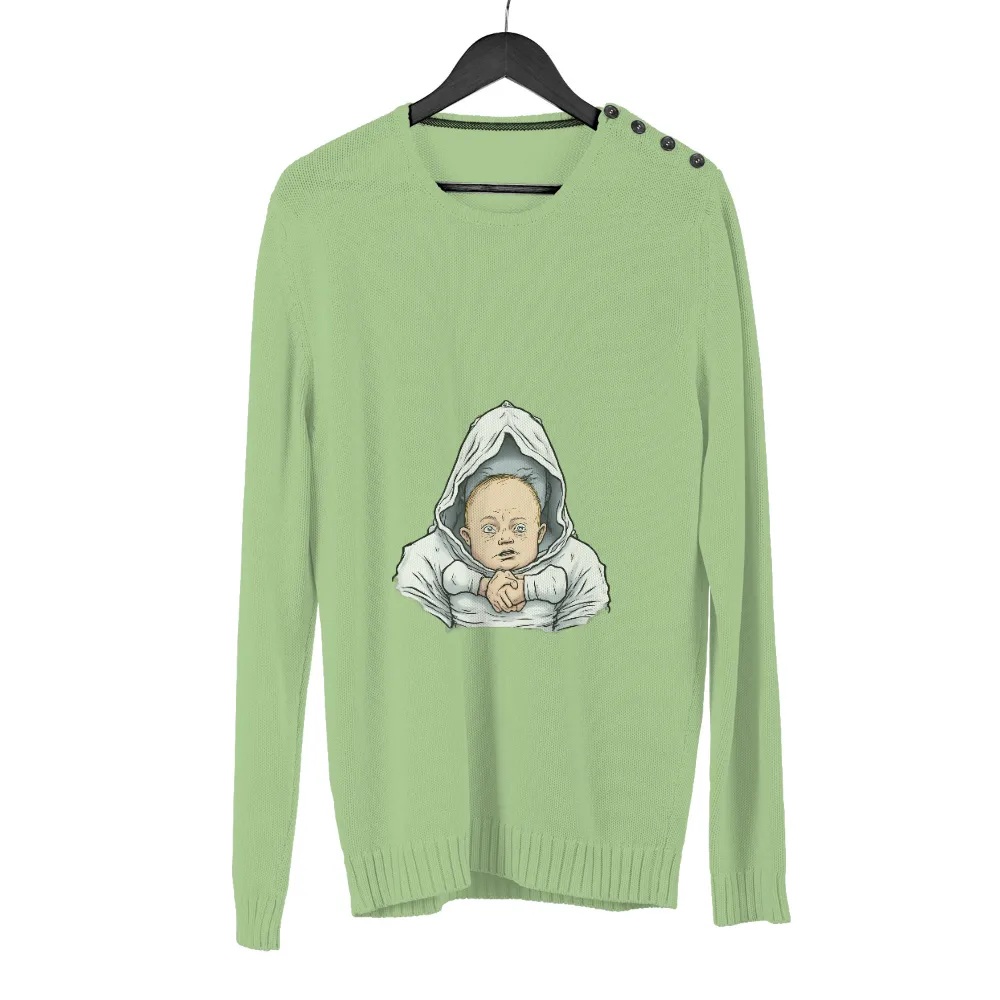 T-Shirts Pattern: Innocence and Wonder - Baby in Blanket|best lightweight sun protection clothing