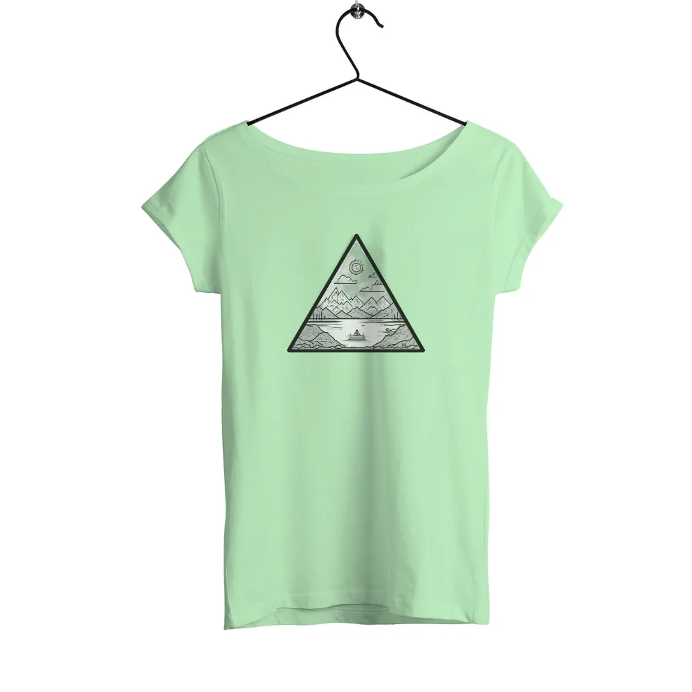 T-Shirts Design: Nature's Serenity | Mountains, Lake & Adventure| nature