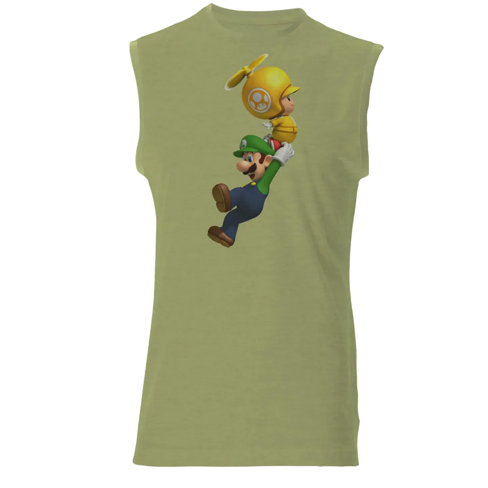 T-Shirt Printing: Luigi's Adventure with Power-Up|mario shirt off