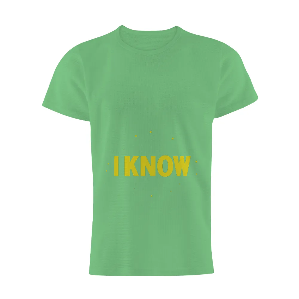 TShirt Printing: I Know - Bold Modern Urban Design|black graphic tees hot topic