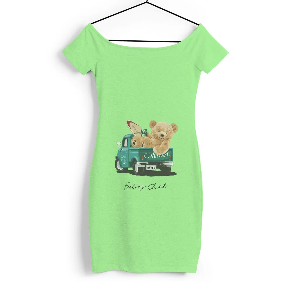 T-Shirts Design: Vintage Truck with Teddy Bear - Chill Out|bill's beer barn shirt