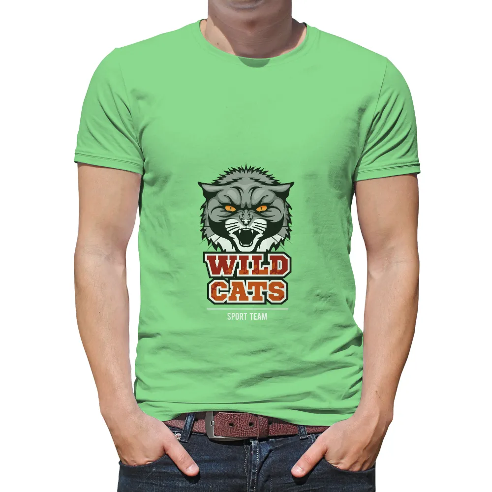 Tee Shirts Printed - Wildcats Sports Team Spirit|tipping texture knitted shirt