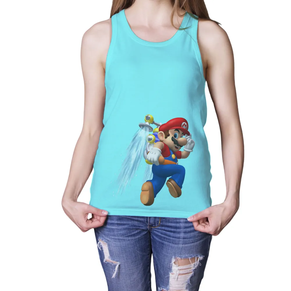 T-Shirts Custom: Mario Adventure with Water Gun|eraserhead t shirt my hero academia