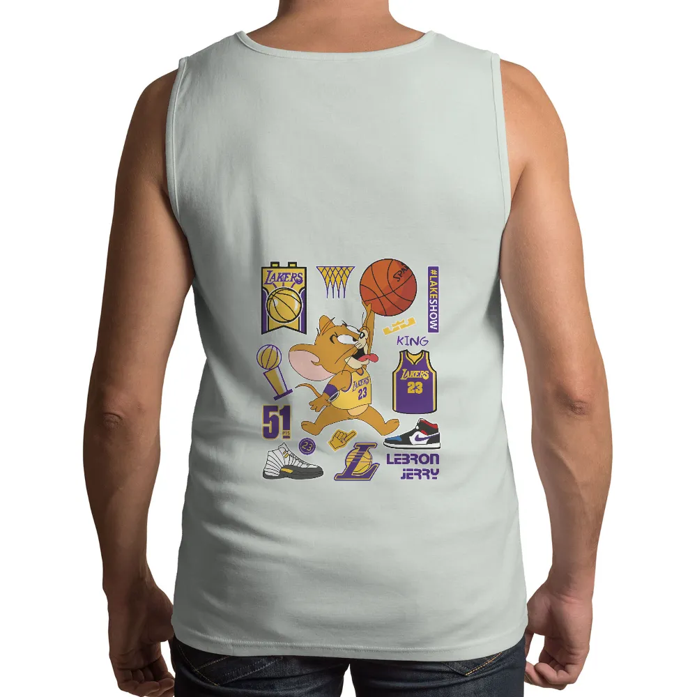 Lakers Show T-Shirts Pattern: LeBron Jerry Tribute|mr cartoon modelo shirt