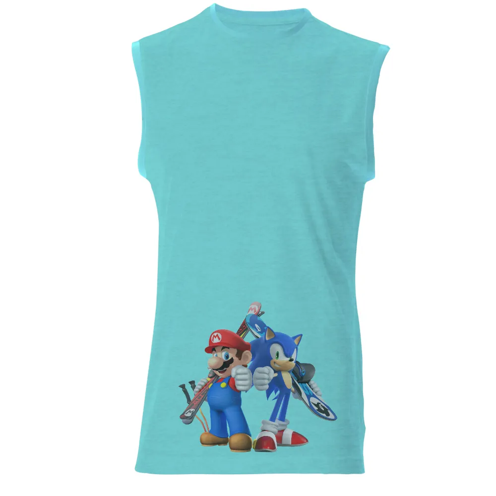 Customized Tee Shirts: Mario and Sonic Ski Adventure|sonic yorha shirt