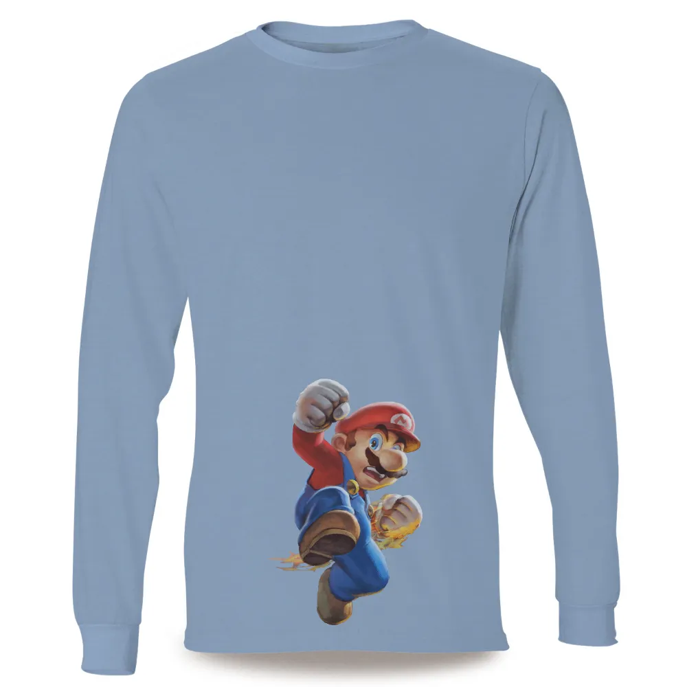 T-Shirts Pattern: Mario's Leap of Adventure|cena mario shirt