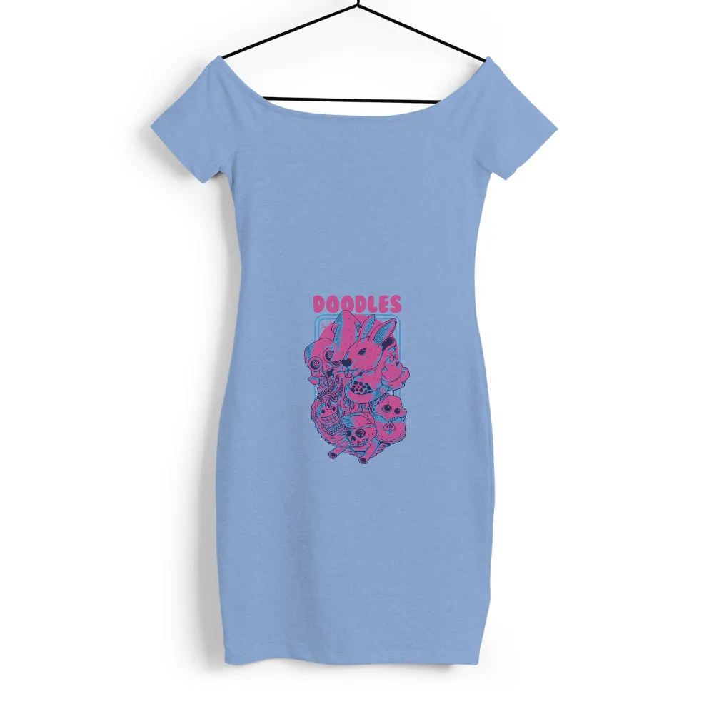 Tee Shirt Printing: Surreal Rabbit in Pop Culture Chaos|rare rabbit knit shirt