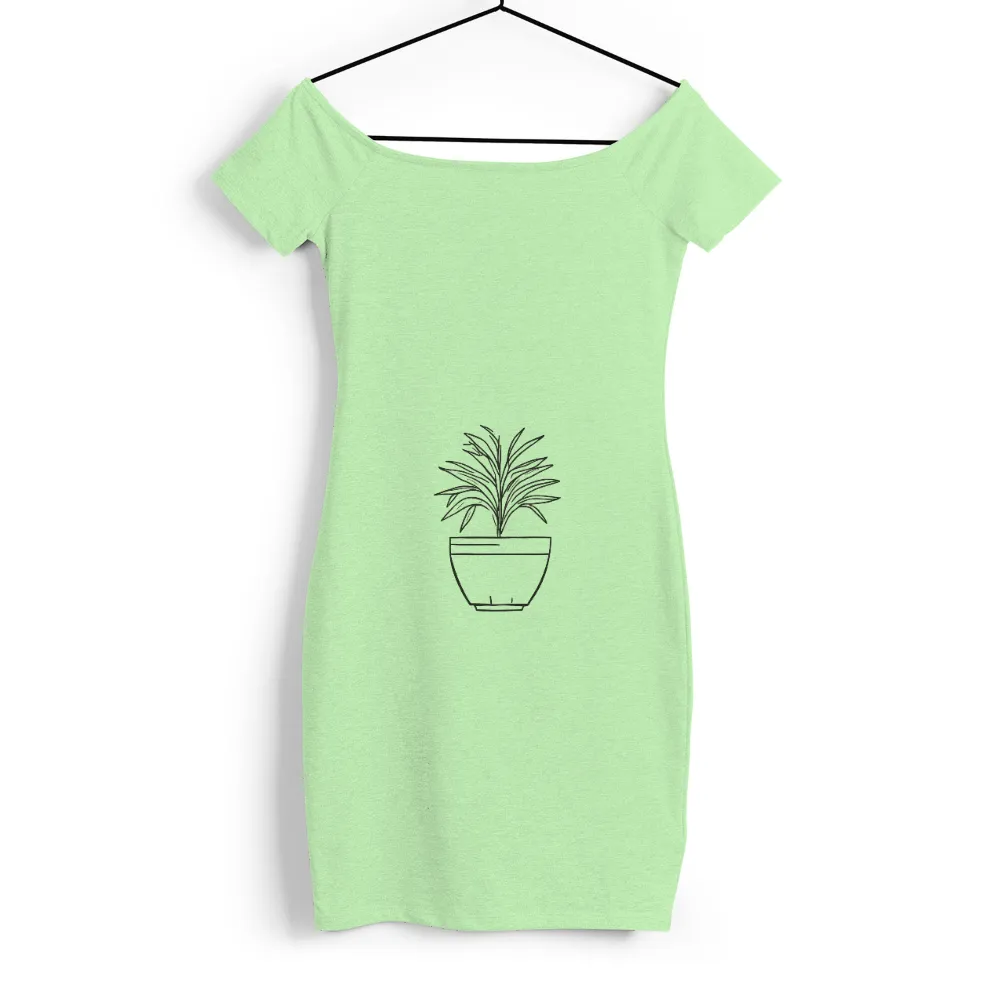 Nature's Resilience: Potted Plant T-Shirts Design|nature graphic tees