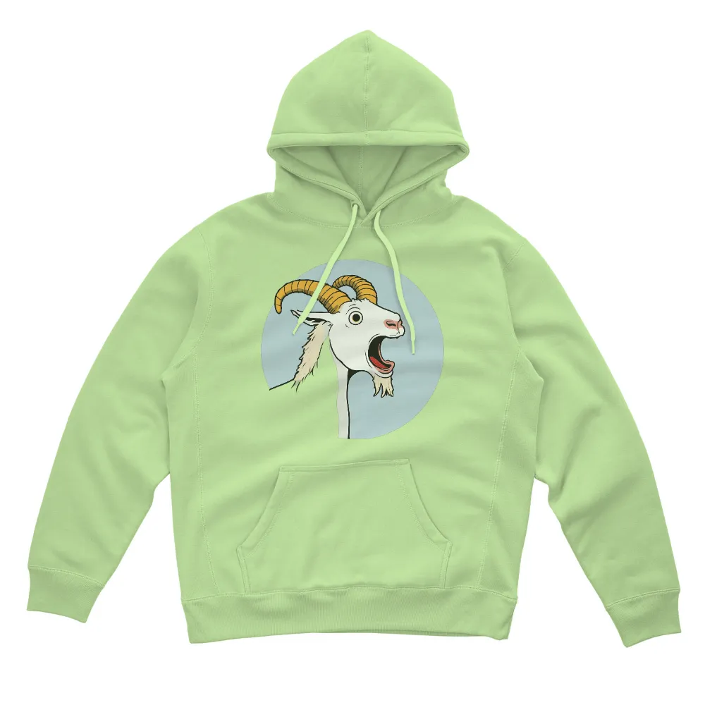 Custom T-Shirt Printing: Quirky Goat Design | Funny & Unique Tees| Moonlit field