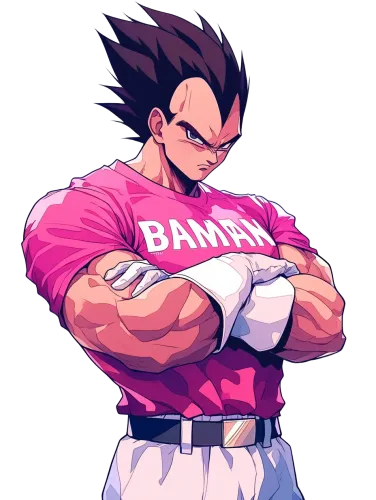 Badman Shirt with Muscular Vegeta - dragon ball z badman