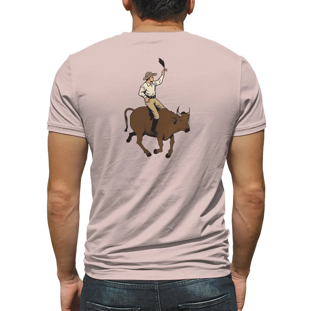 Tee Shirt Printing: Cowboy Bull Riding Adventure|cowboy shirt cartoon