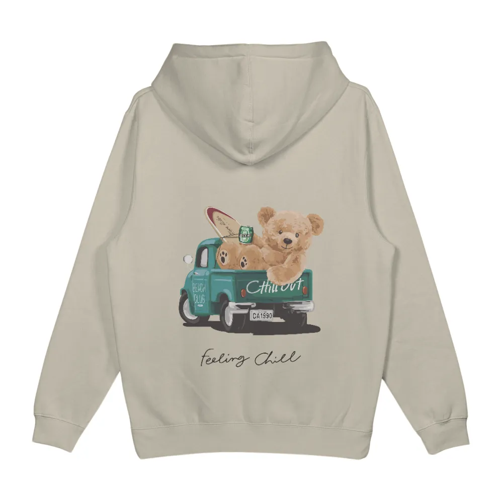 T-Shirts Design: Vintage Truck with Teddy Bear - Chill Out|green beer day shirt