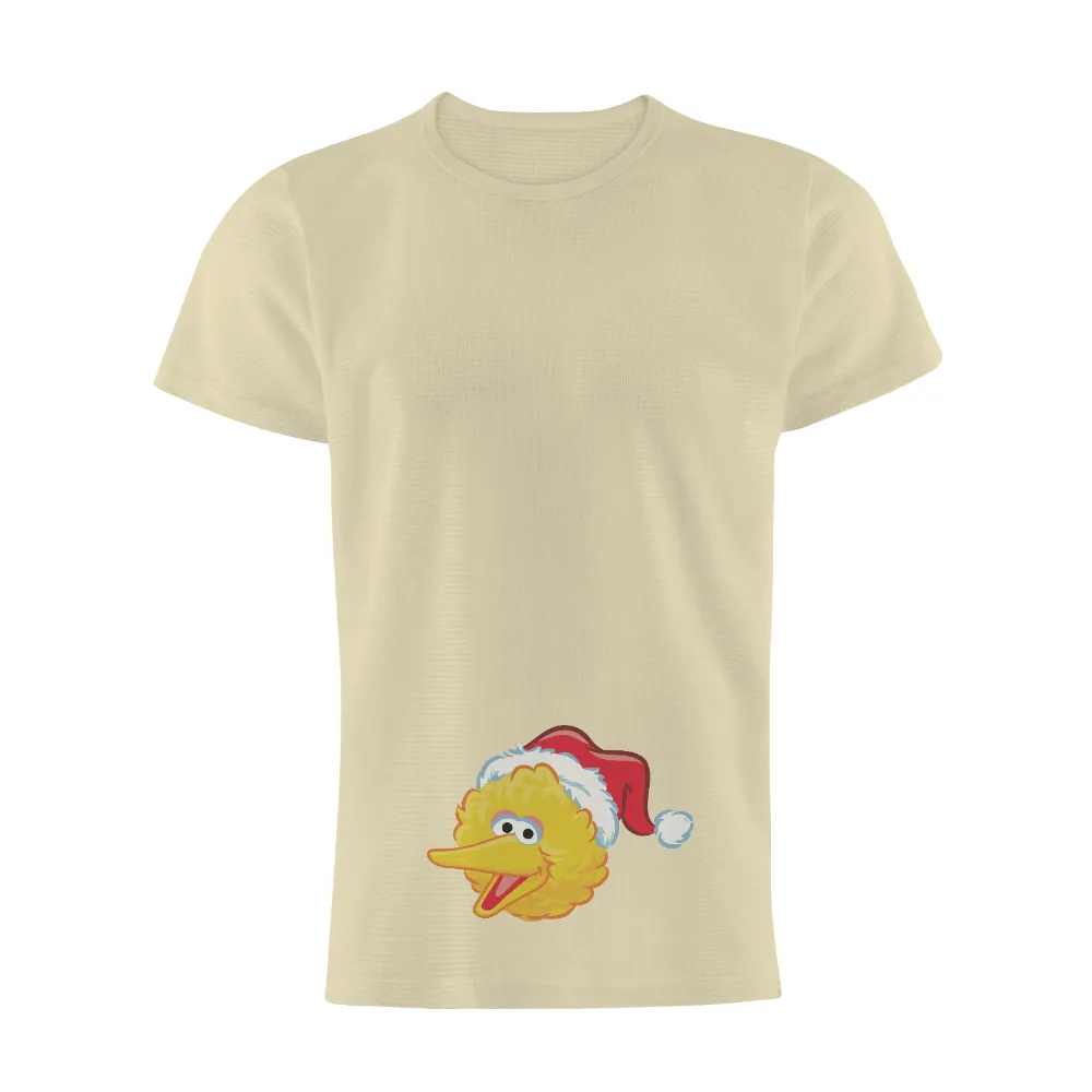 Custom Tee Shirts: Big Bird in a Santa Hat - Festive Holiday Joy|kmart pikachu christmas shirt