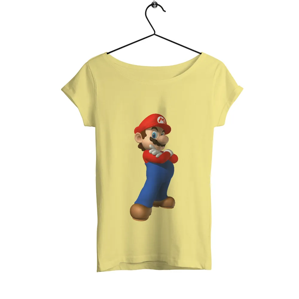 Custom Tee Shirts: Mario Adventure - Gaming Hero|90s retro tshirts