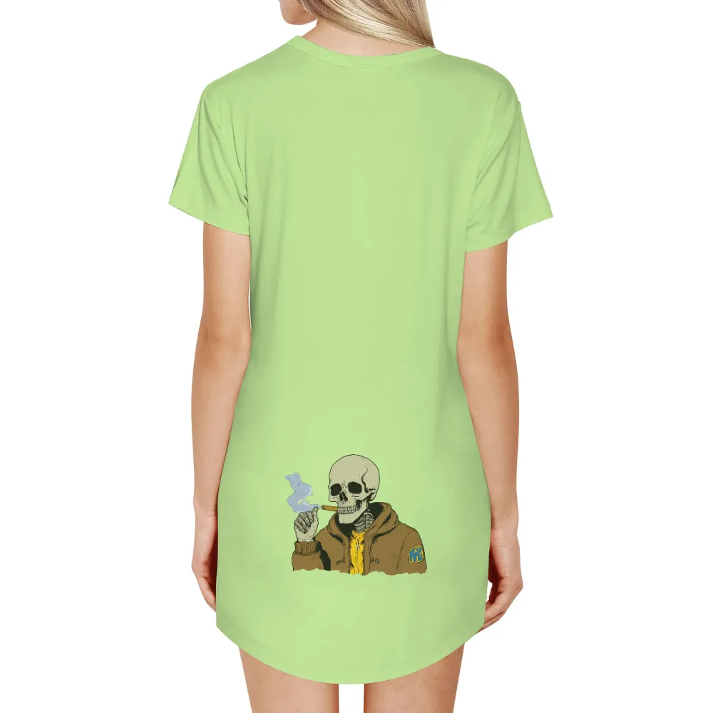 T-Shirts Pattern: Cool Skeleton with Ghostly Smoke|cool tshirts roblox