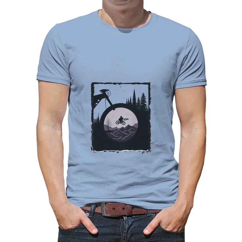 T-Shirt Printing: Adventure Awaits - Mountain Biking Under the Moon|freedom march t shirt