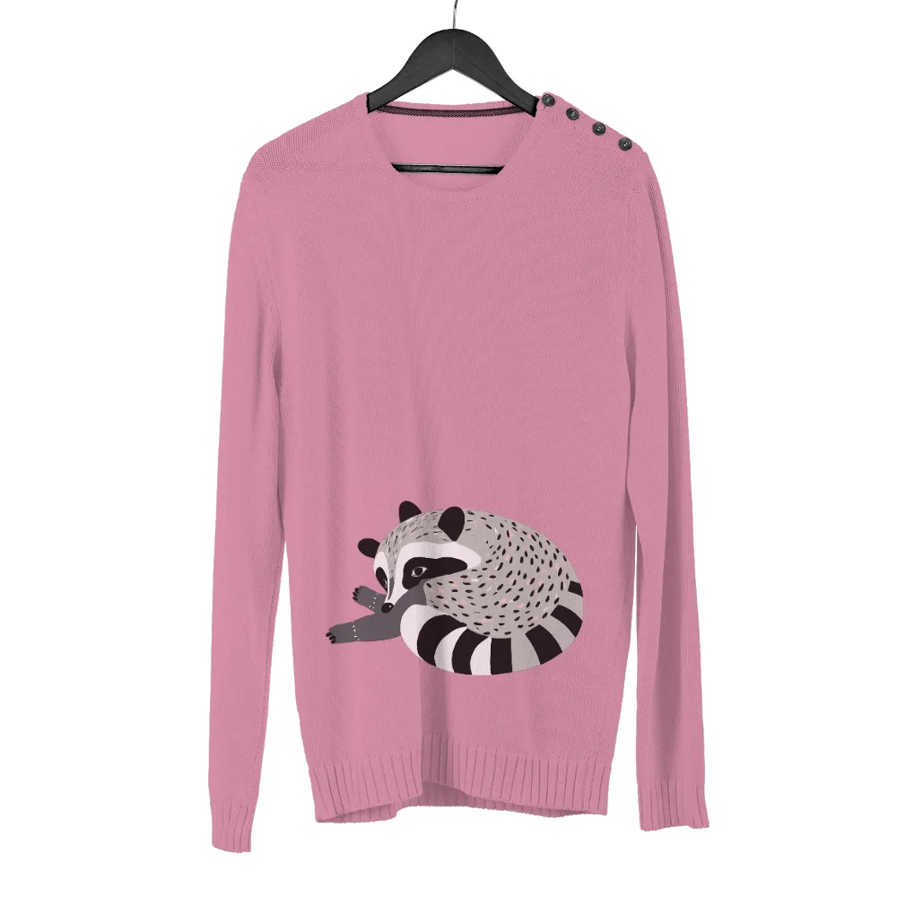 T-Shirts Custom: Whimsical Raccoon Design - Artistic and Comfortable|clothing tshirt design