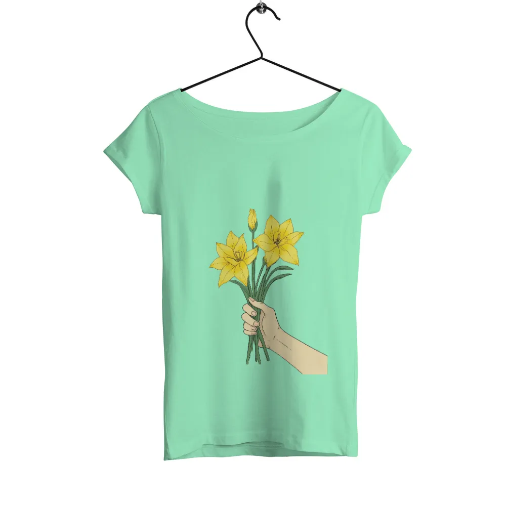 T-Shirts Custom: Yellow Lilies of Hope|5sos merch take my hand tour