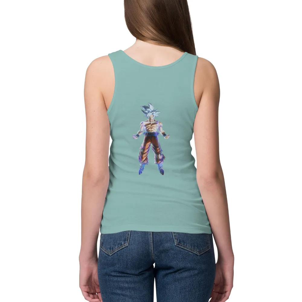 T-Shirts Pattern: Anime Warrior with White Hair and Torn Pants|strength and honor shirt