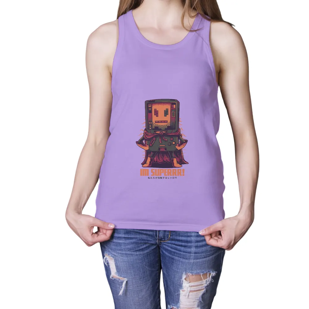 TShirt Design: Super Retro - Pixel Art Gaming Hero|superhero t shirts big and tall