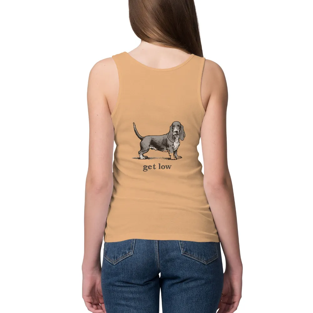 Shirts Graphic Tees: Get Low with Max the Basset Hound|dog lover shirts