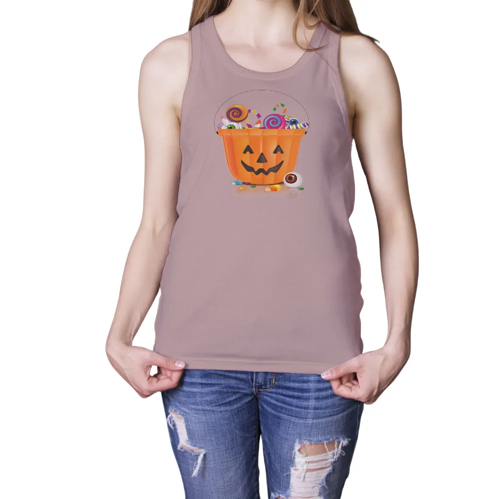 Trick-or-Treat TShirt Printing: Halloween Pumpkin Bucket of Candy|hydro flask shirts for halloween