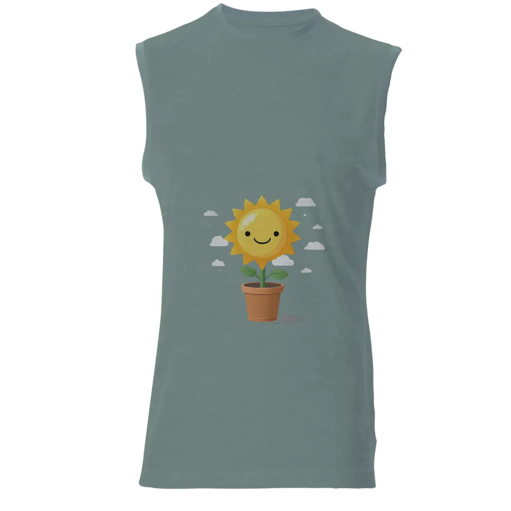 T-Shirts Custom: Cheerful Sunflower - Spread Joy and Positivity|sunflower graffiti