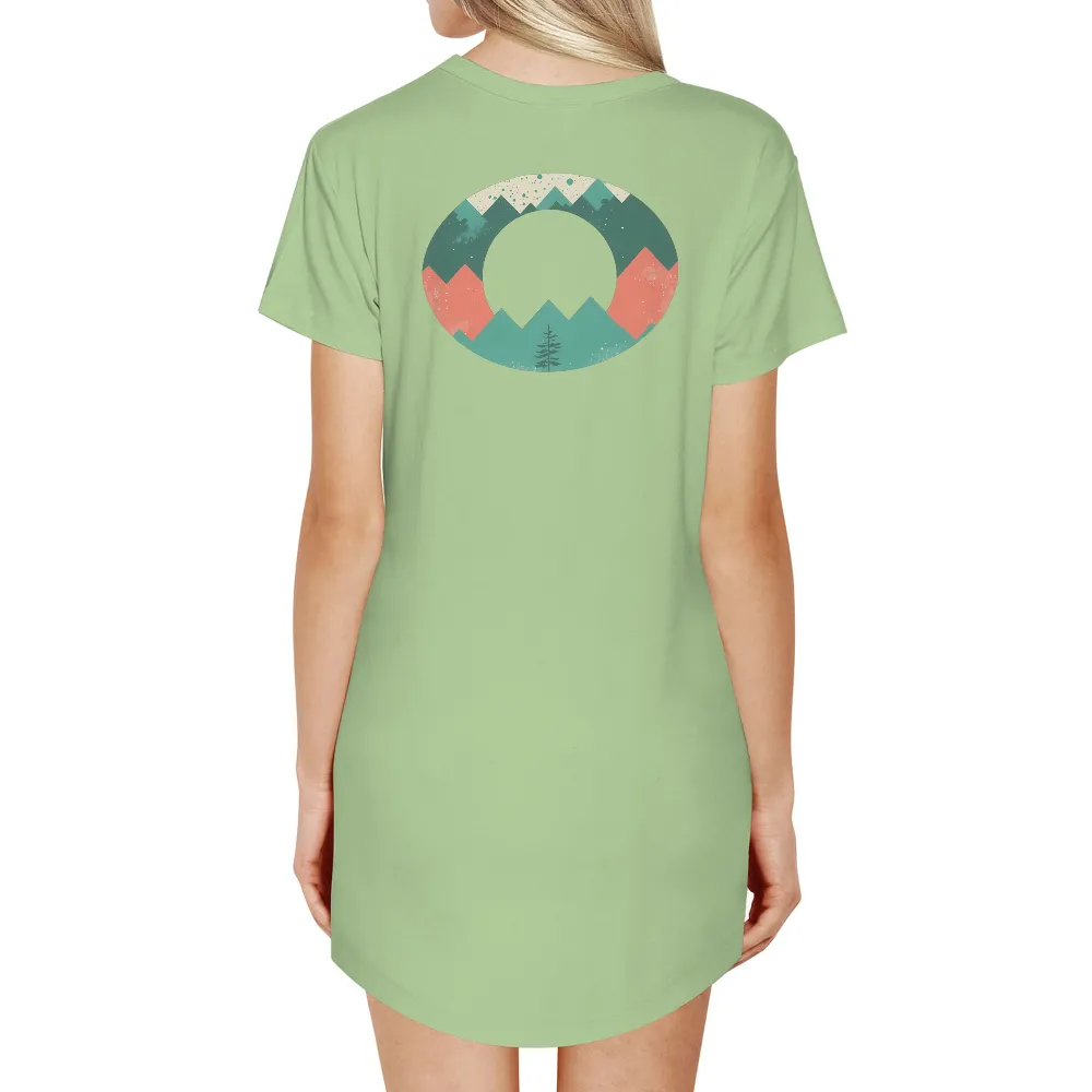 Customized Tee Shirts: Mountain Landscape | Nature-Inspired Artistic Design| Starry night sky