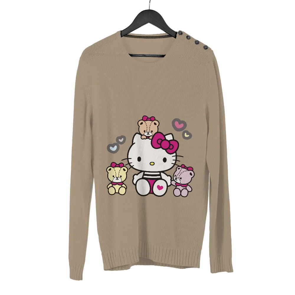 Shirts Graphic Tees: Hello Kitty and Friends in Love|comfort colors bleach dye