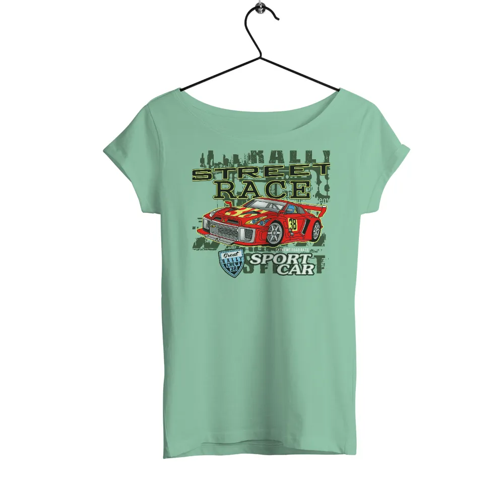 Custom Tee Shirts: Street Race Sports Car - Extreme Speed and Competition|stinky pinky car t shirt