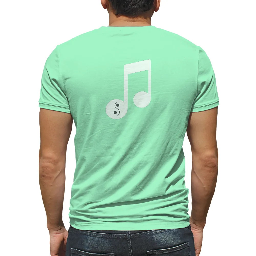 Custom Tee Shirts: Musical Note with Yin Yang - Artistic Balance|acnh music fest shirt