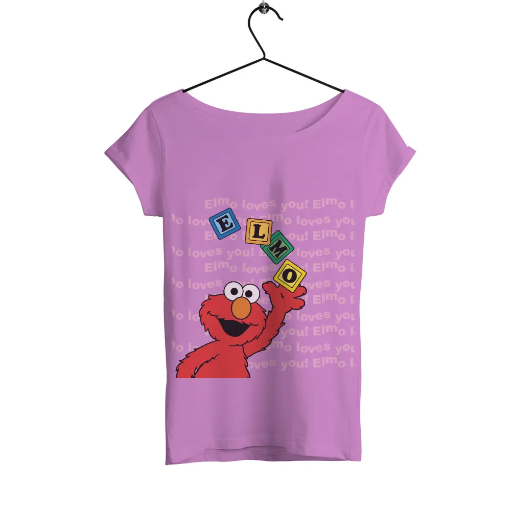 Custom T-Shirt Printing: Elmo Loves You! - Sesame Street Inspired Design|i love hot rodeo moms shirt