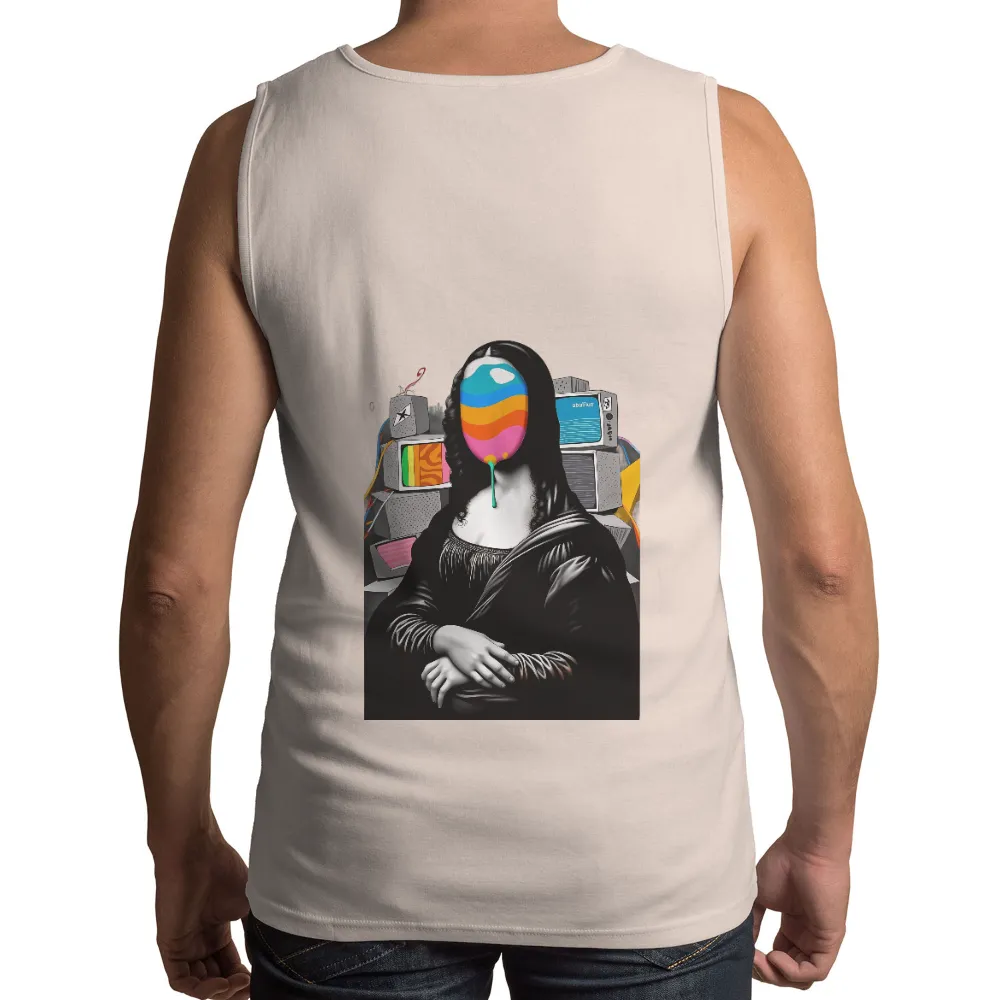 Graphic Tees: Modern Mona Lisa - Pop Art Meets Retro TVs| modern art interpretation