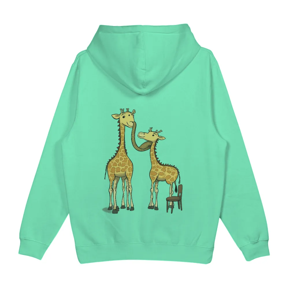 TShirt Design: Giraffes Sharing Tender Moments|cheap matching family shirts