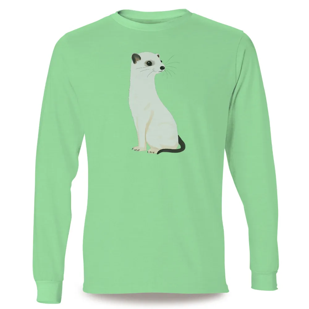 Customized Tee Shirts: Minimalist Weasel Design|animal crossing excellent coochie