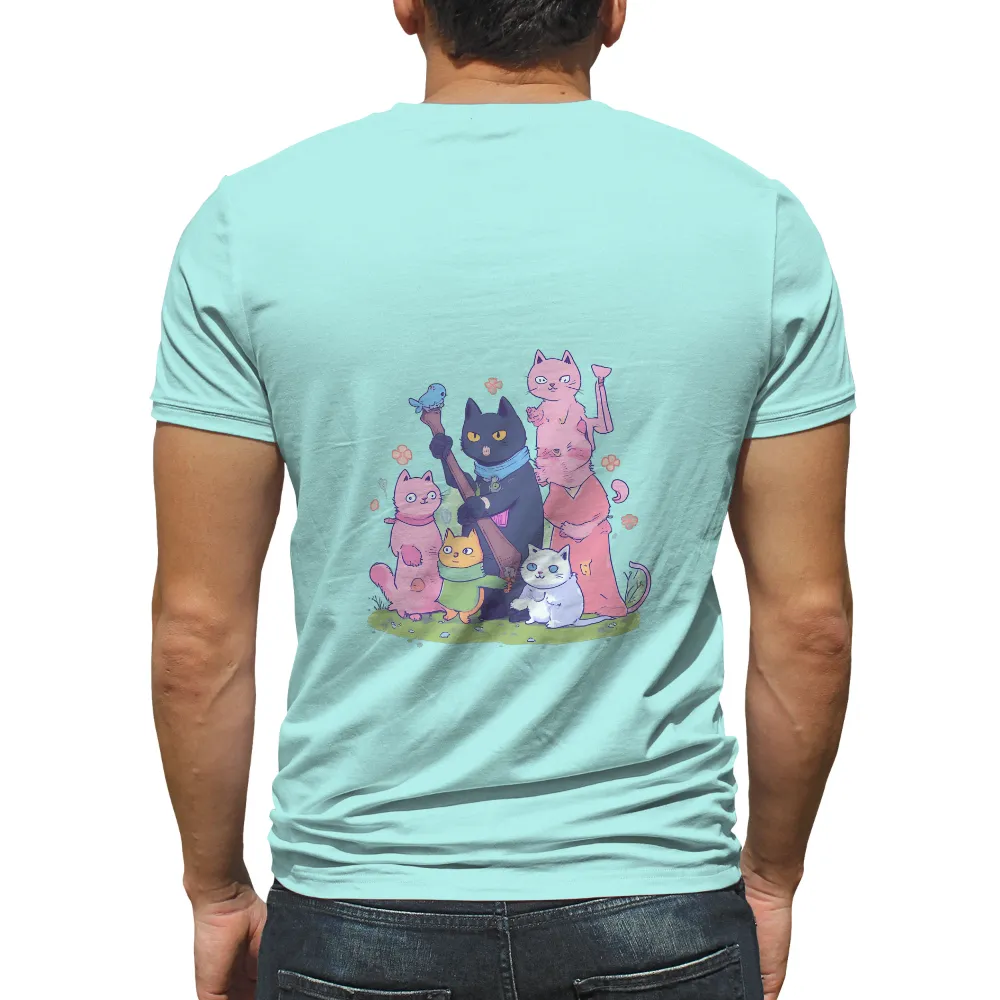 Shirts Graphic Tees: Cats on an Adventure - Anime Inspired Design|cute summer shirts for teens