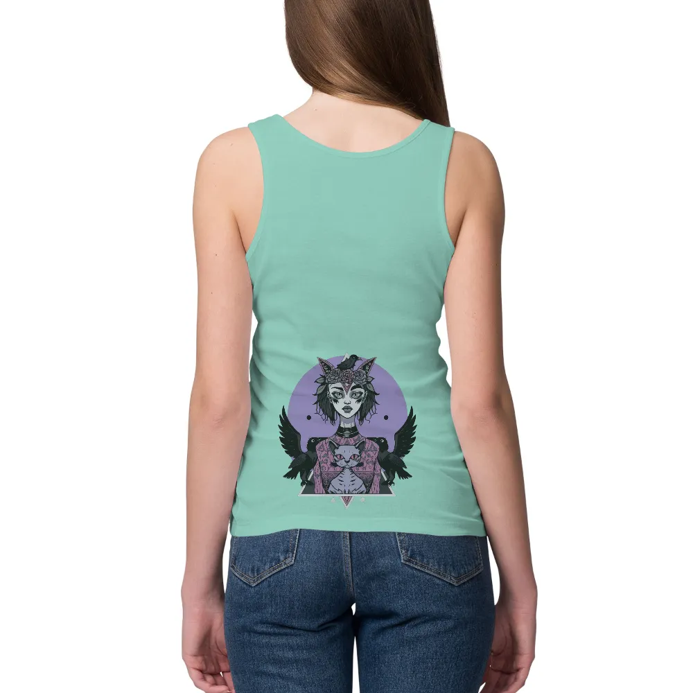 Gothic Ethereal Beauty T-Shirts Pattern | Nature and Mysticism| crown of roses and thorns