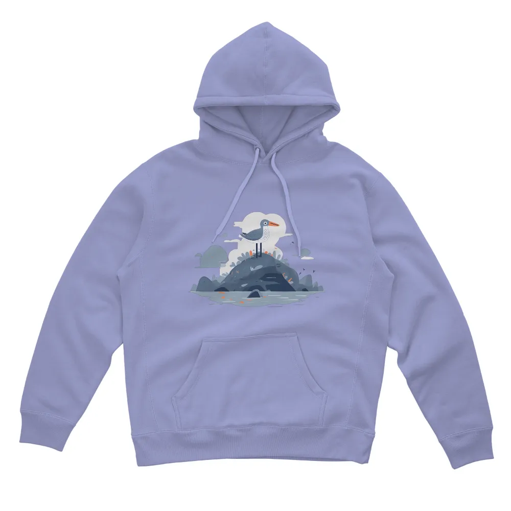 Seagull Serenity Graphic: Embrace Nature's Tranquility|t shirt painting on nature