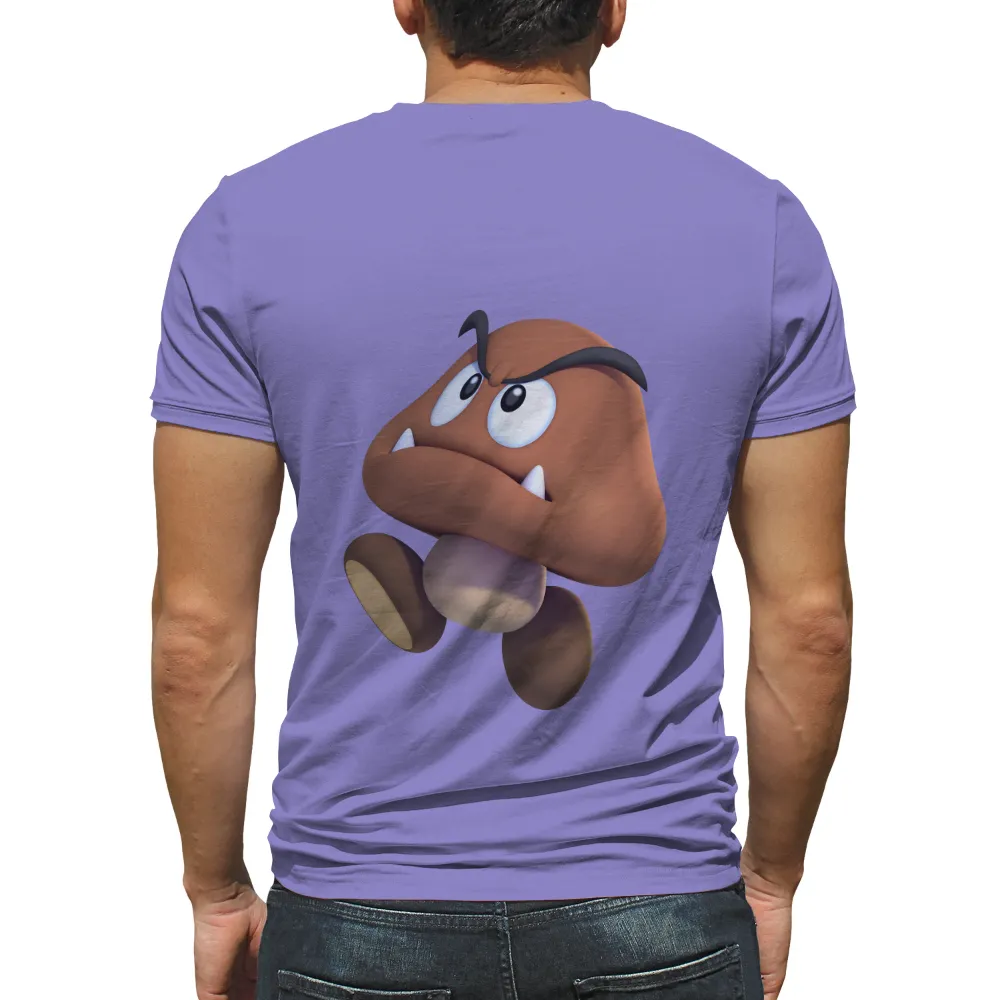 Custom T-Shirt Printing: Goomba - A Symbol of Resilience and Determination|cartoon character with blue shirt