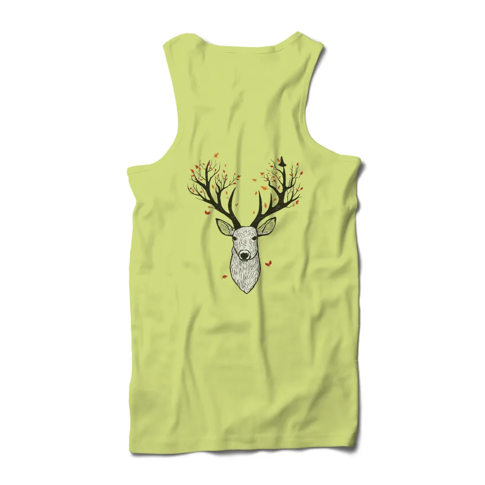 T-Shirts Pattern: Majestic Deer in Autumn Forest|endor forest summer camp shirt